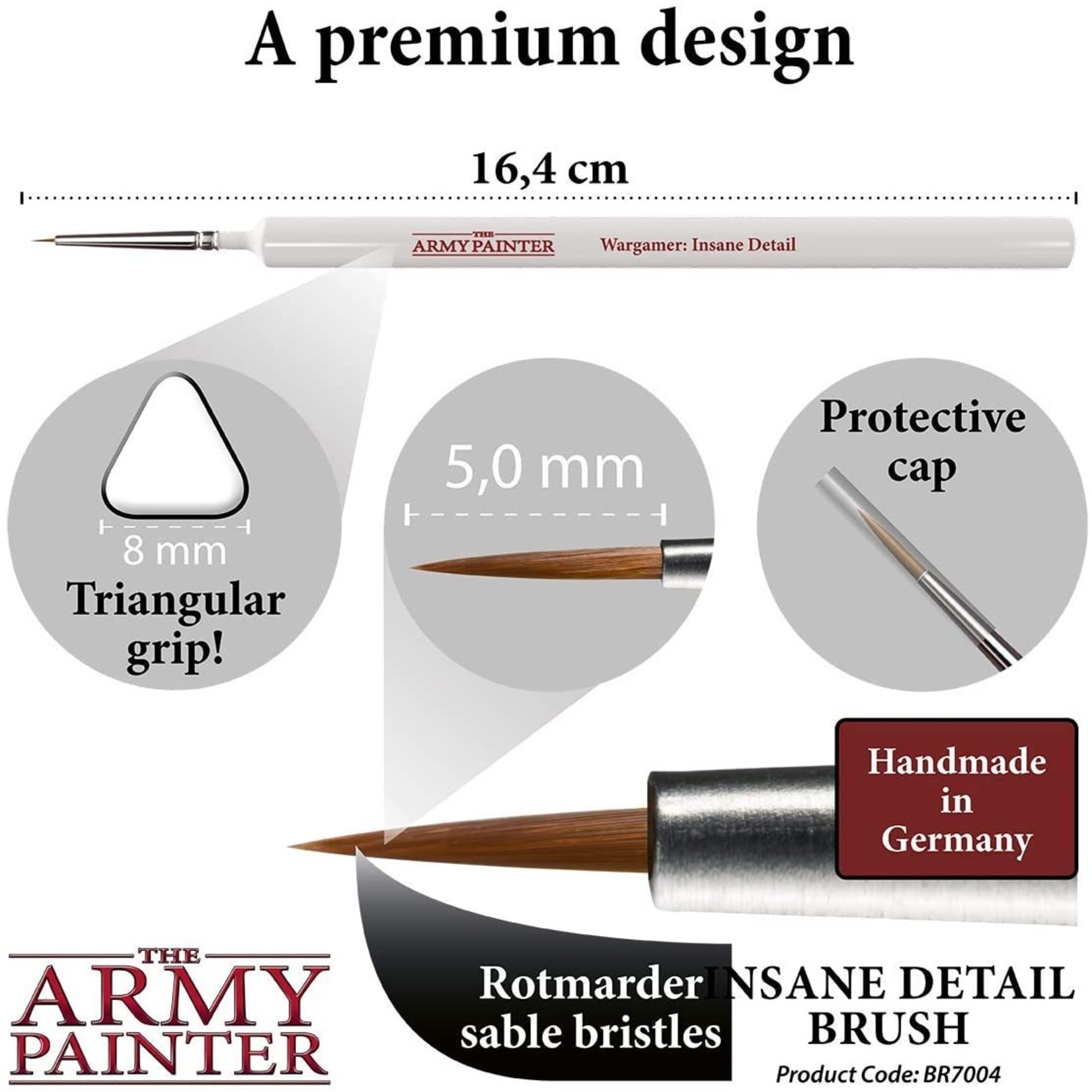 The Army Painter 7036 Wargamer Brush Insane Detail