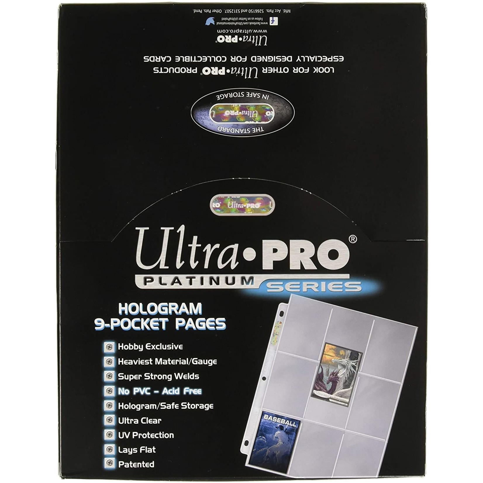Ultra Pro Platinum Series: 9 Pocket Pages Box (100ct)
