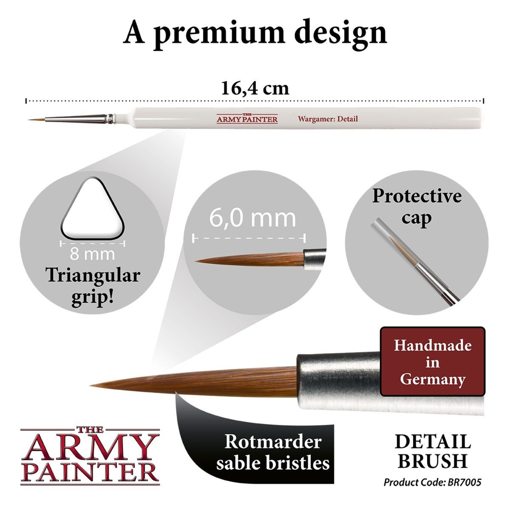 The Army Painter 7037 Wargamer Brush Detail