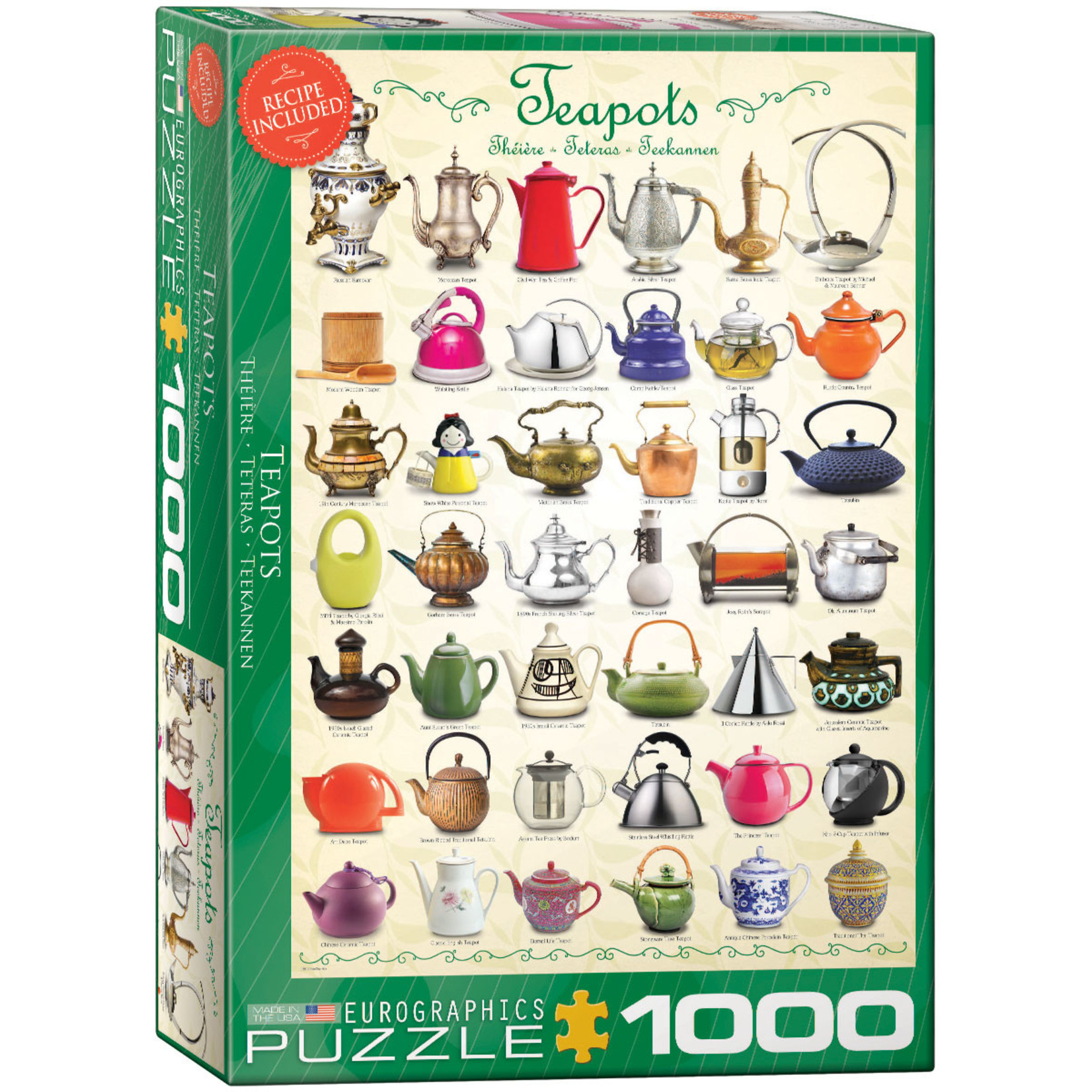 EuroGraphics Puzzles Teapots (1000pc)