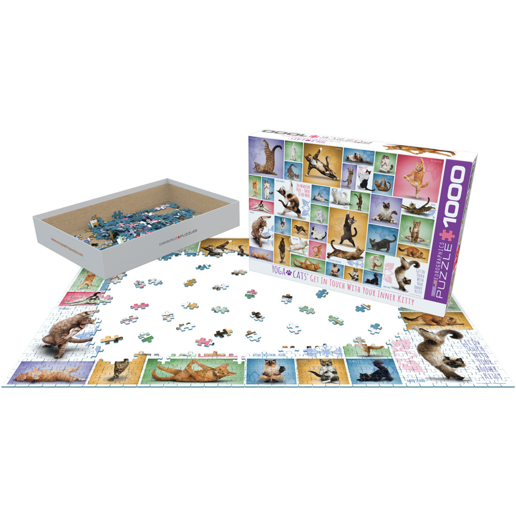 EuroGraphics Puzzles Yoga Cats 1000pc