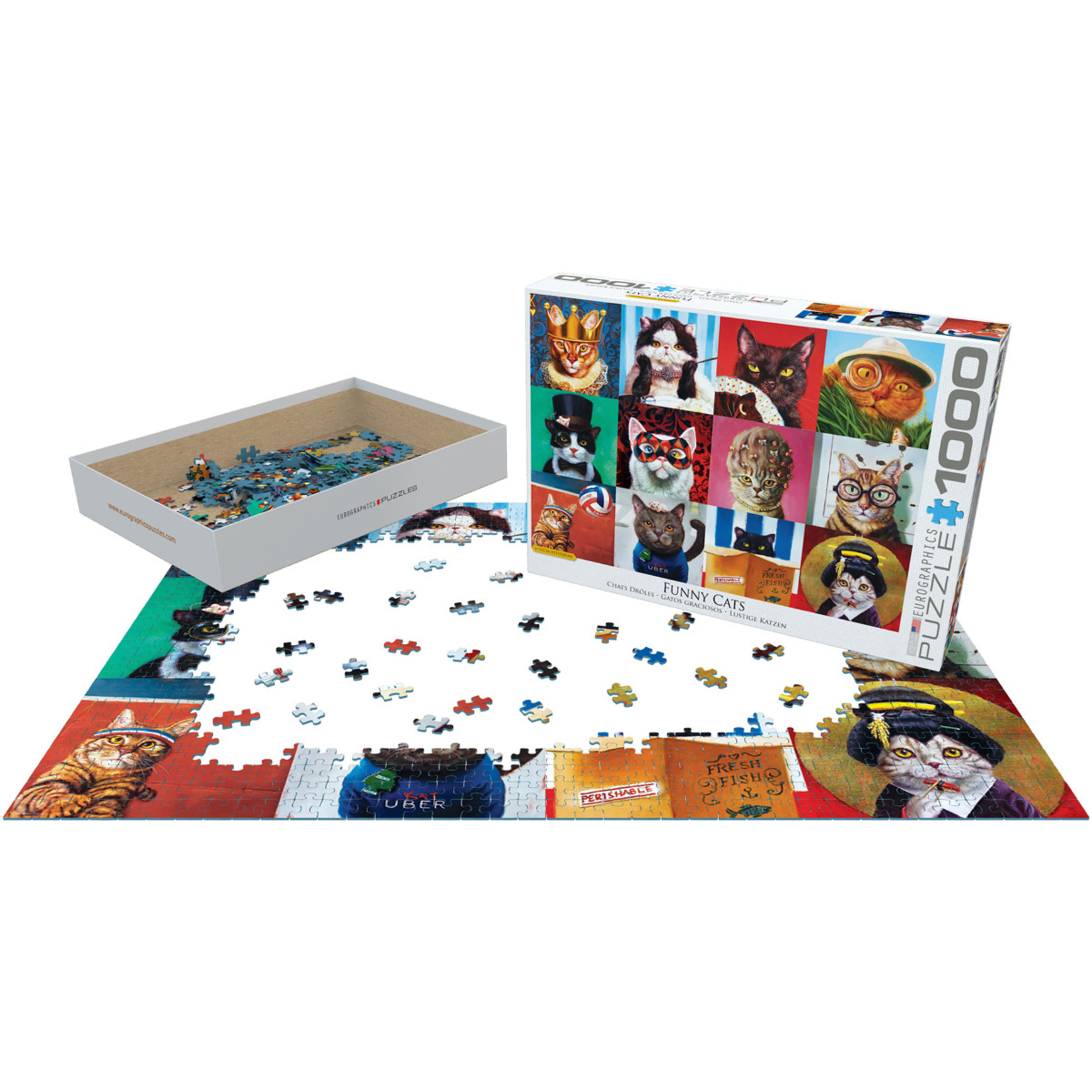 EuroGraphics Puzzles Funny Cats 1000pc