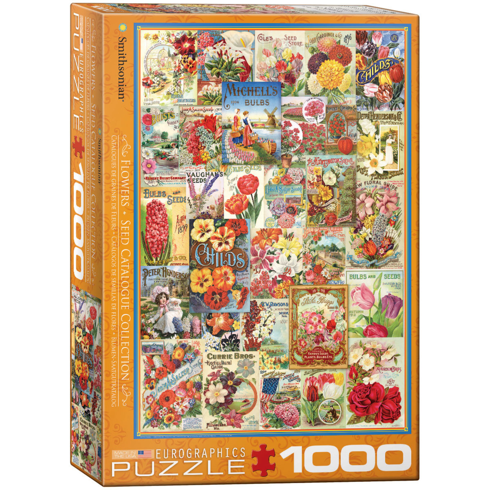 EuroGraphics Puzzles Flowers Seed Catalogue 1000pc