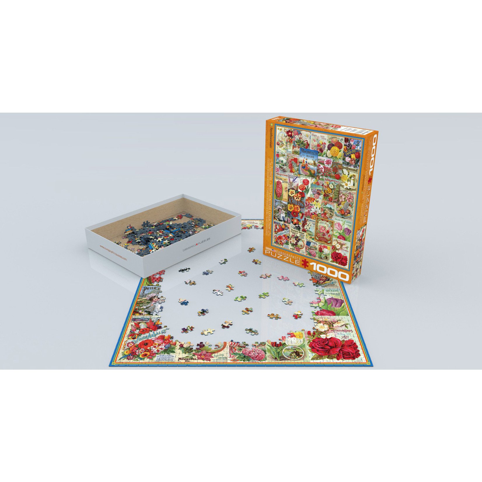 EuroGraphics Puzzles Flowers Seed Catalogue 1000pc