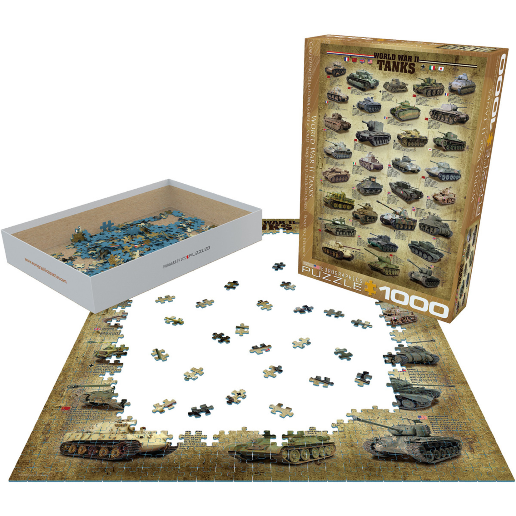 EuroGraphics Puzzles World War II Tanks 1000pc