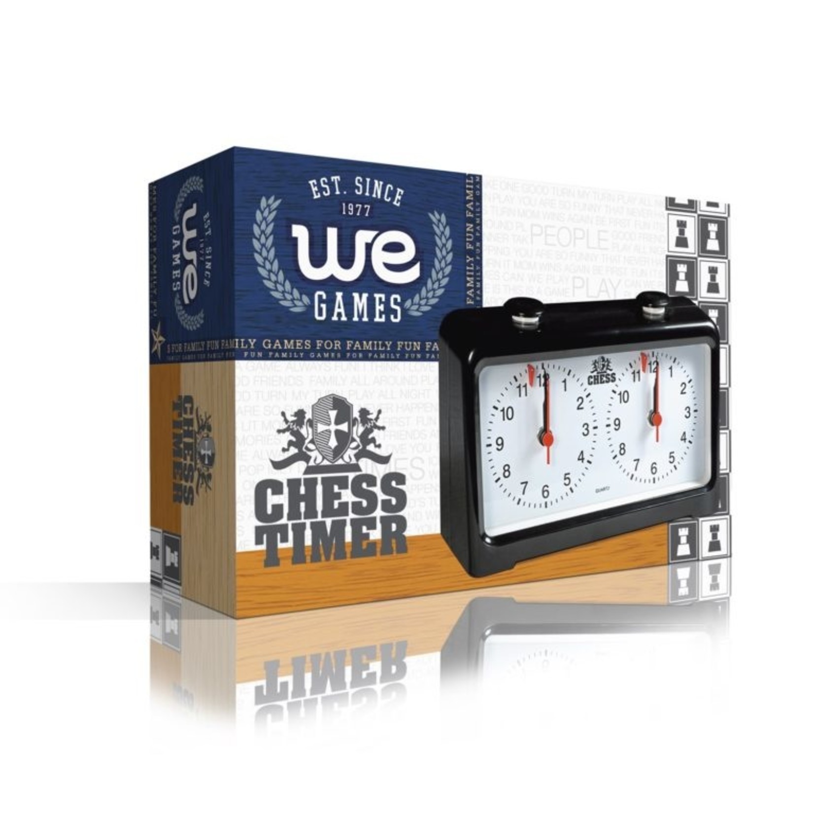 Wood Expressions Analog Chess Clock black plastic