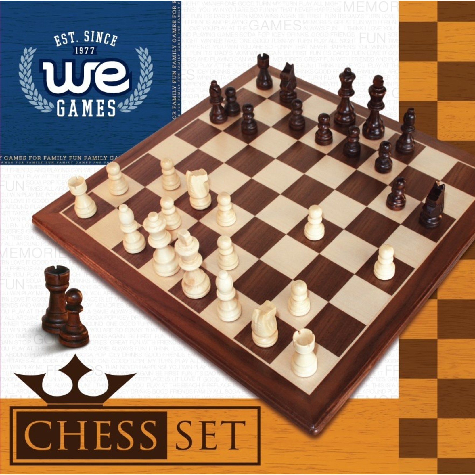 French Staunton Chess Set – Weighted Pieces & Walnut Wood Board 14.75 in. –  Wood Expressions