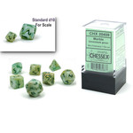 Chessex 20409 Mini Marble Green with  Dark Green 7-Set