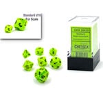 Chessex 20430 Mini Vortex Bright Green with Black 7-Set