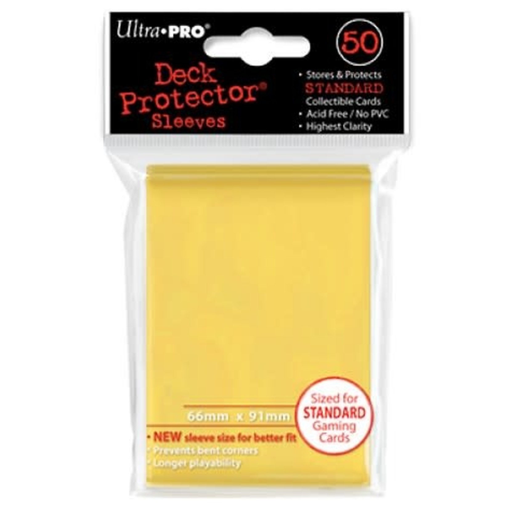 Ultra Pro Pro-Gloss Yellow Deck Protectors 50-Pack