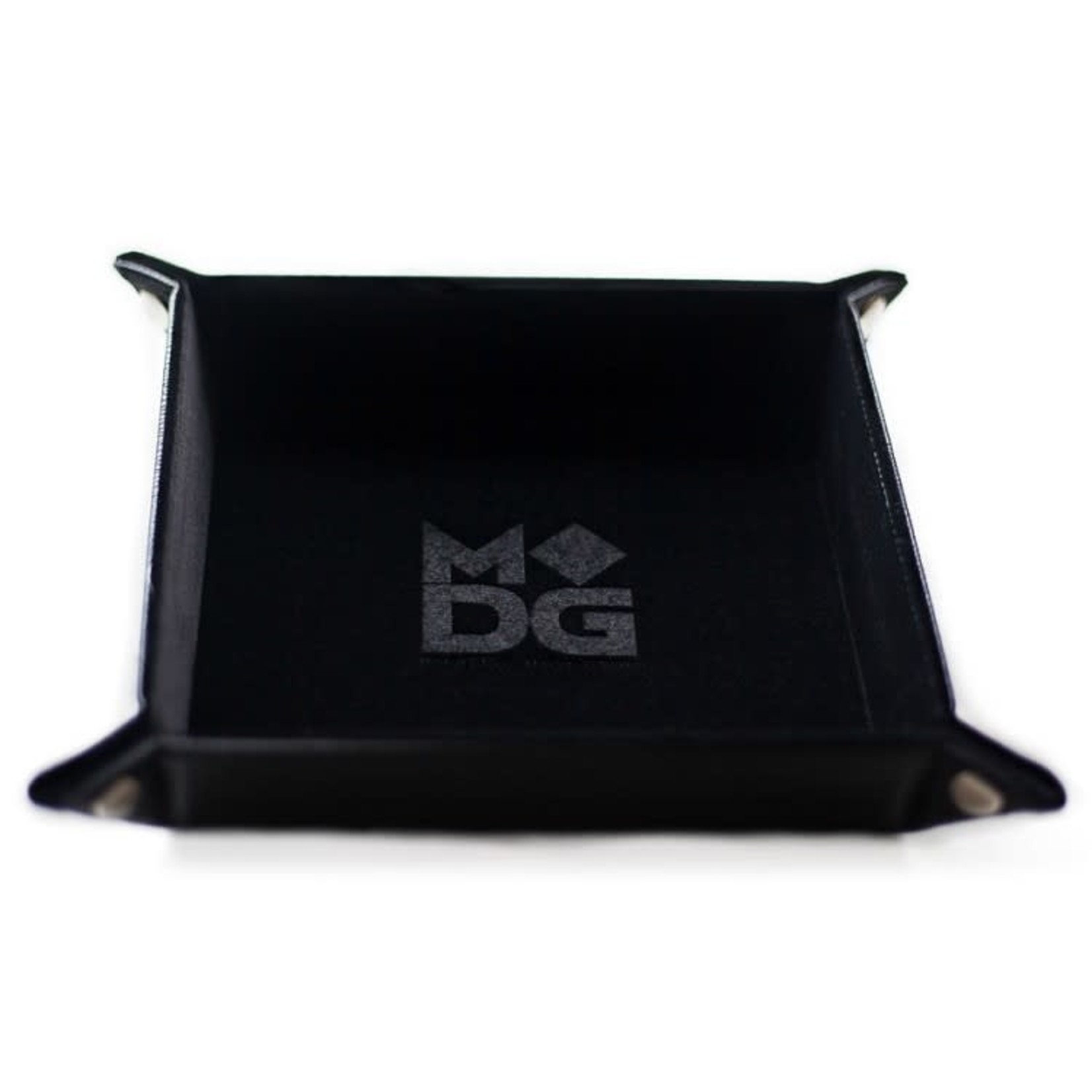 Fanroll by Metallic Dice Games Velvet Folding Dice Tray: 10"x10" Black