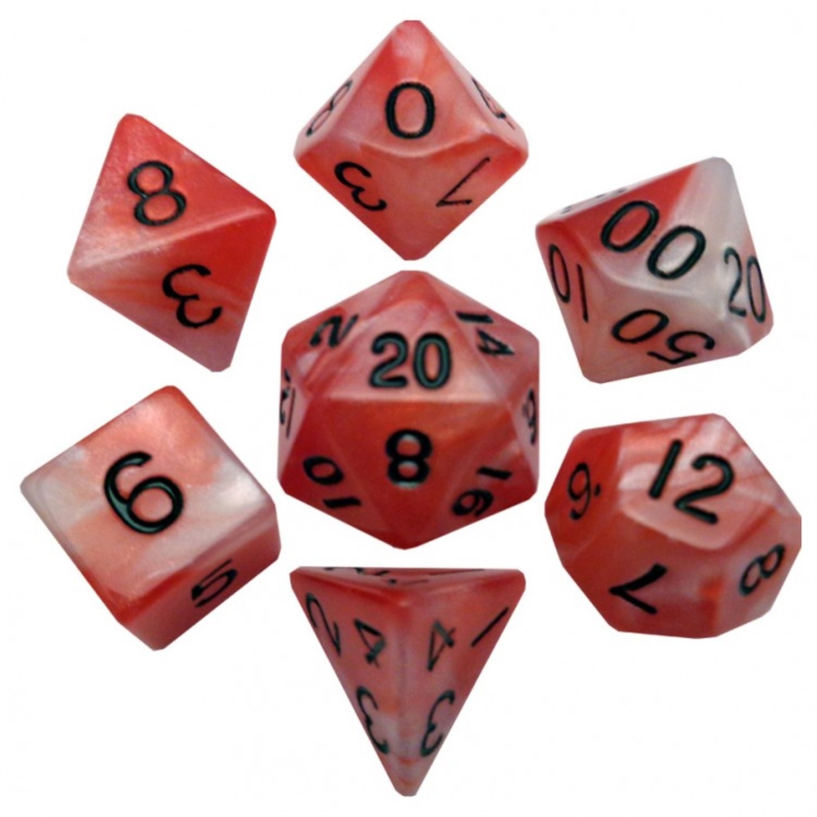 Metallic Dice Games 110 Combo Attack Red-White with Black 7-Set