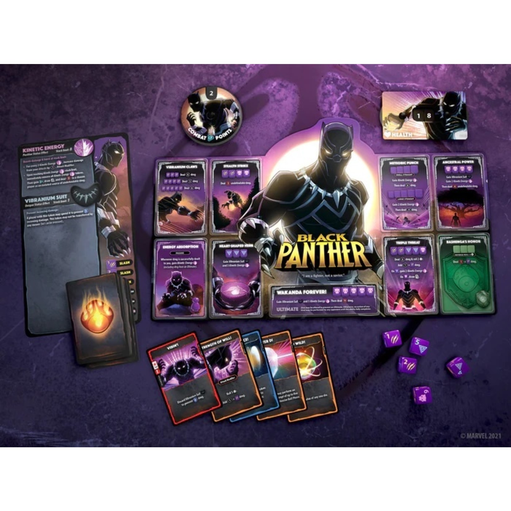 USAOpoly Marvel Dice Throne: Captain Marvel v. Black Panther