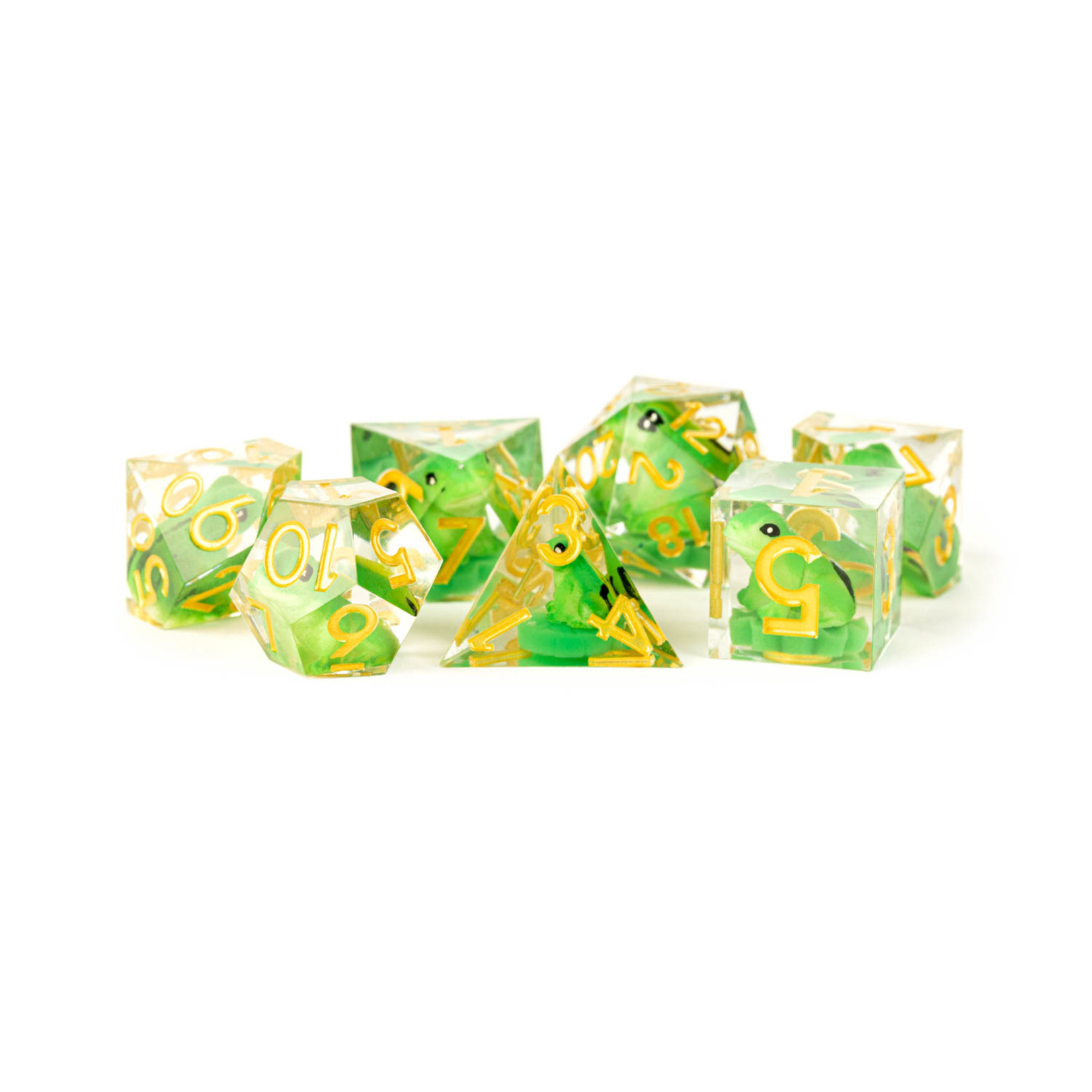 Metallic Dice Games Hand Crafted Sharp Dice - Frog