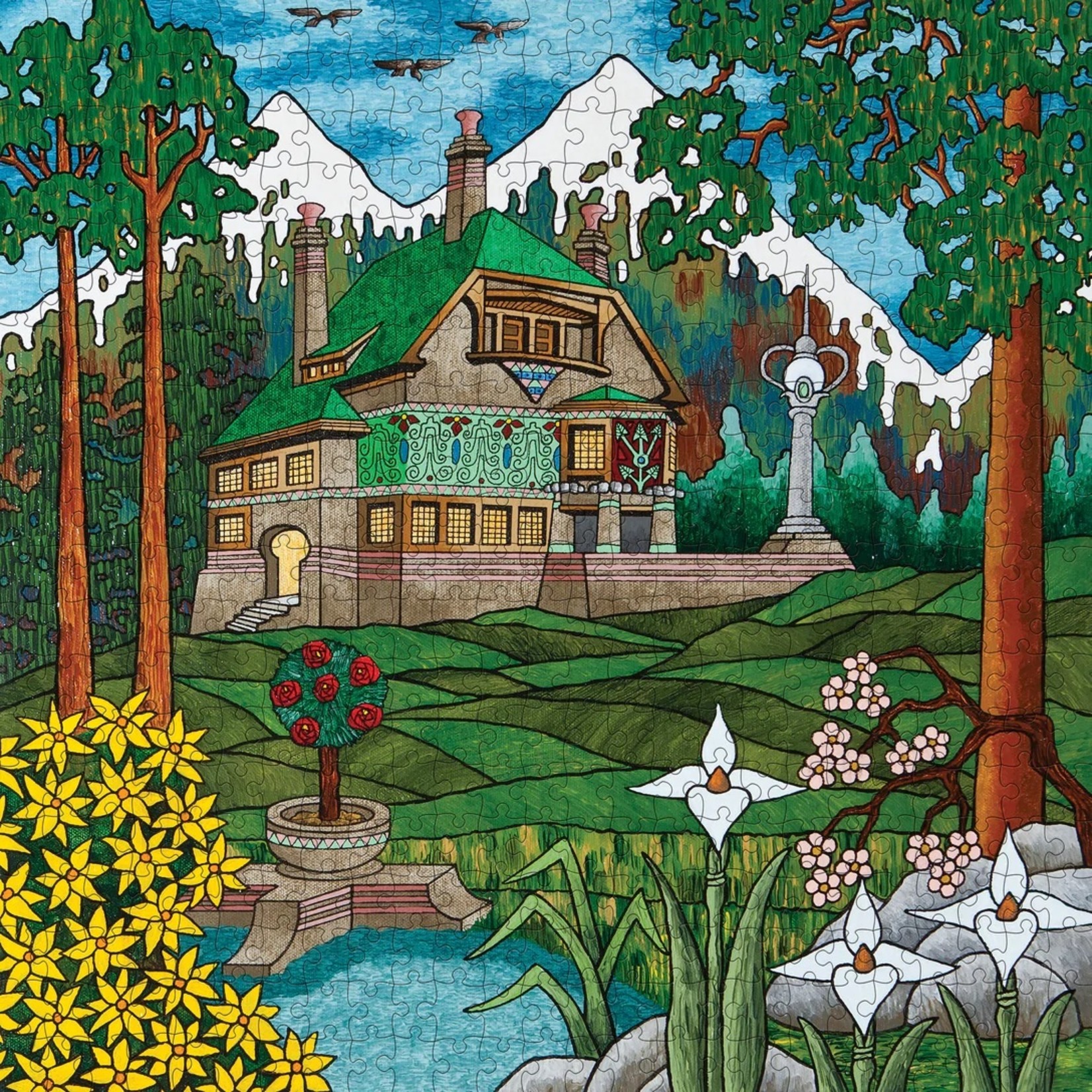 CJ Hurley: Cliffside House in Mountains 500pc