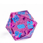 Foam Brain Games 55mm Titan D20 - Sharp Edge Purple Bubbles