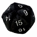 Ultra Pro Black with Silver - Jumbo D20 Novelty Dice Plush