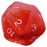Ultra Pro Red with White - Jumbo D20 Novelty Dice Plush