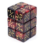 Foam Brain Games +1/+1 Red & Black Counters for Magic - Set of 8