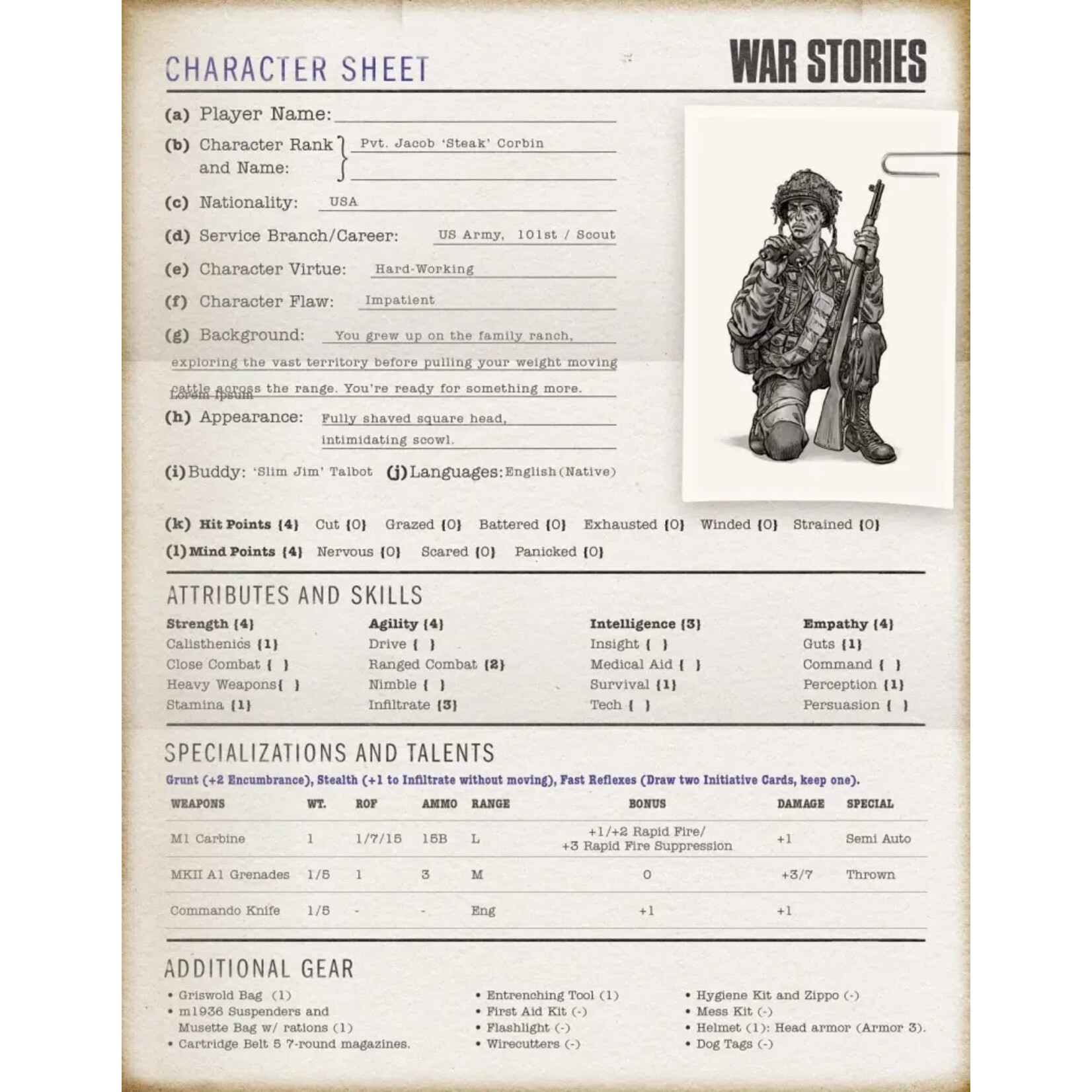 Firelock Games War Stories: A WW2 RPG