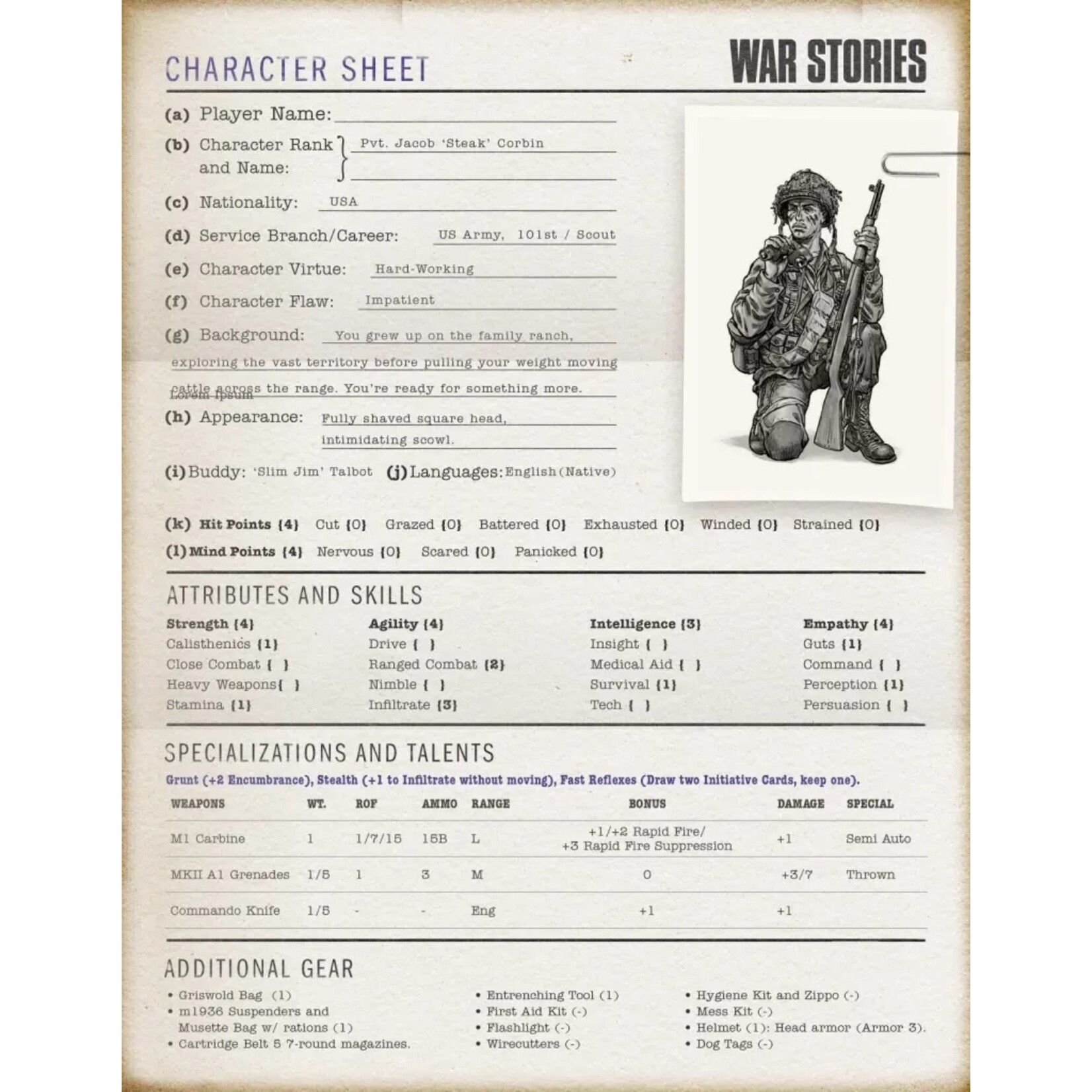 War Stories: A World War 2 RPG Rulebook » Firelock Games