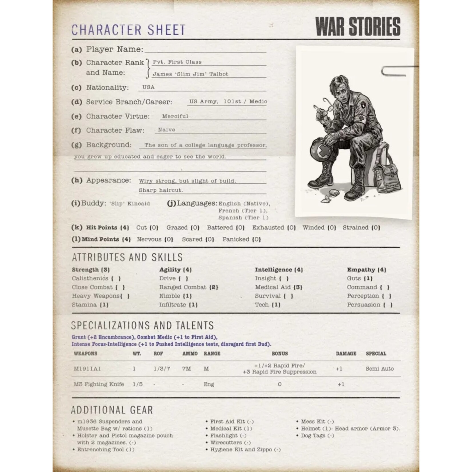 Firelock Games War Stories: A WW2 RPG