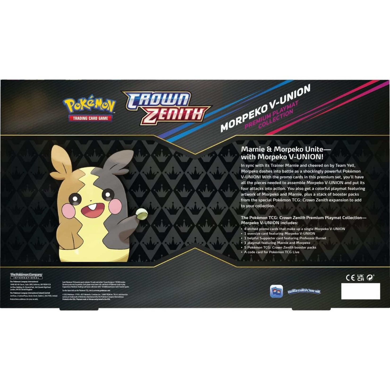 Pokemon Company International Crown Zenith: Morpeko V-Union Playmat Premium Collection
