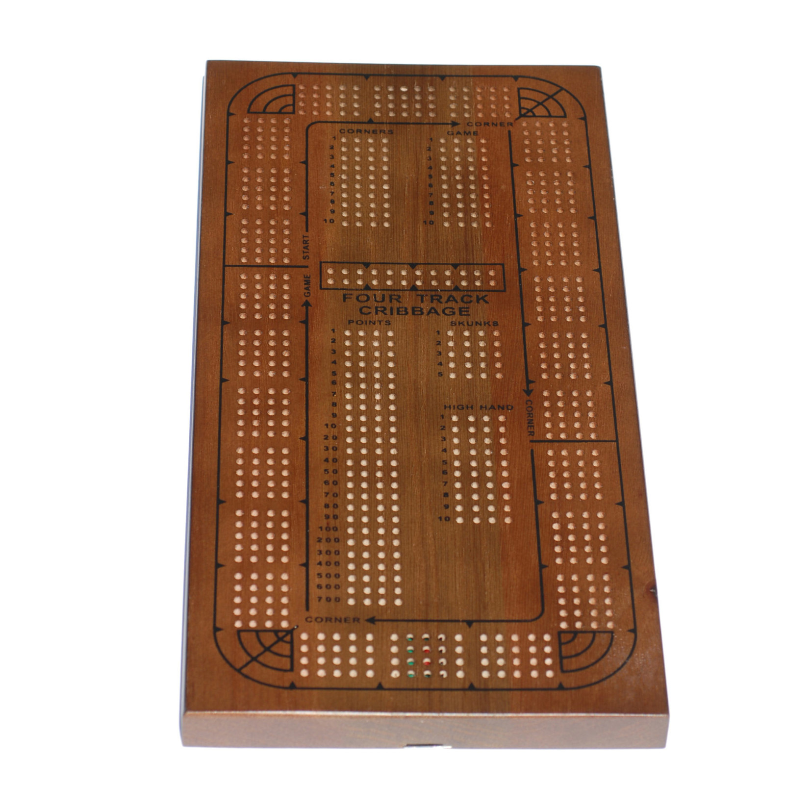 Wood Expressions Cribbage 4-Track Stained Oak
