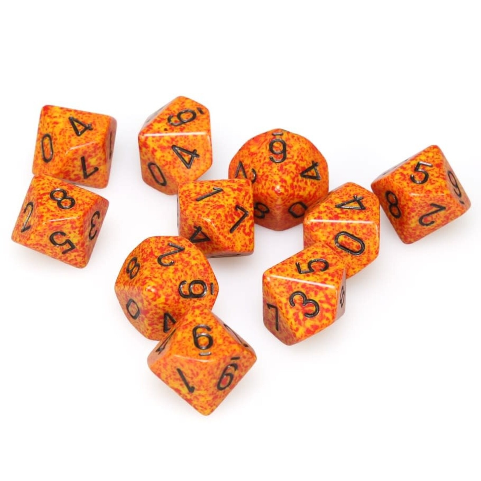 Chessex 25103 Fire d10 Set (10)