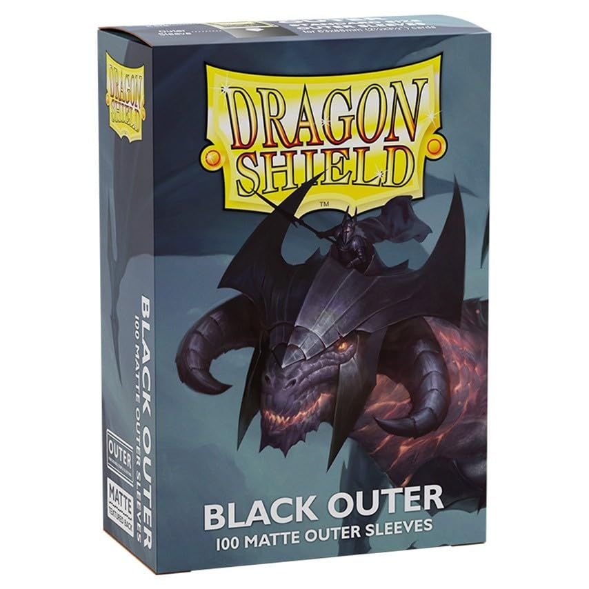 Dragon Shield: (100) Outer Sleeves: Matte Black - Greenfield Games
