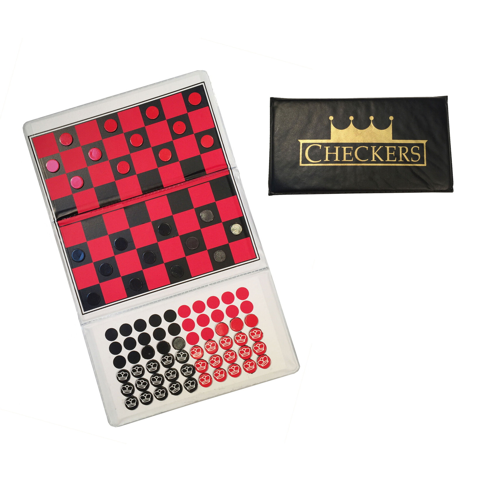 Magnetic Checkbook Checkers 6" x 3.25" White Logo