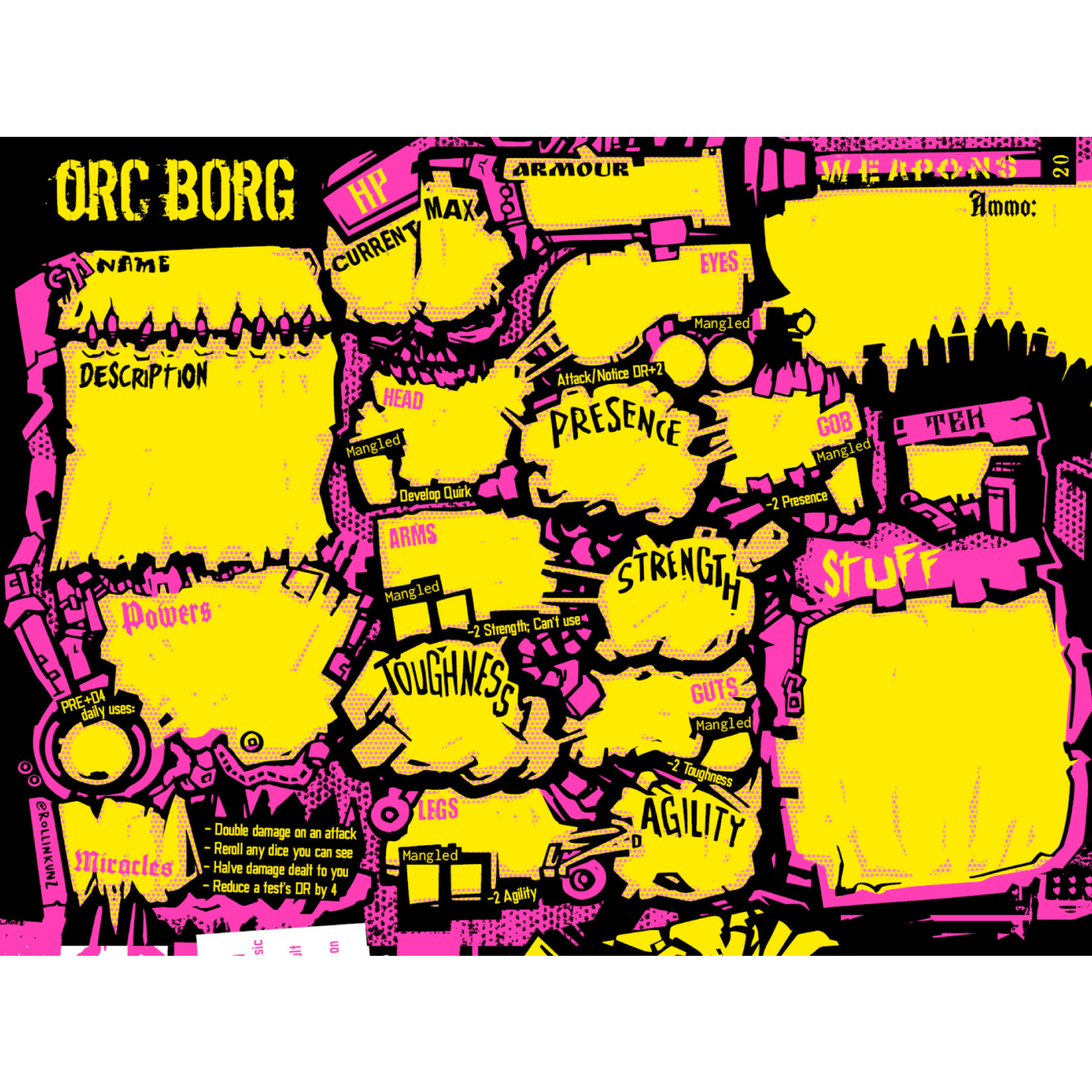 Rowan, Rook, and Decard Orc Borg (Mork Borg Compatible)