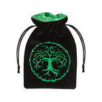 Q-Workshop Dice Bag: Forest Black/Green Velour