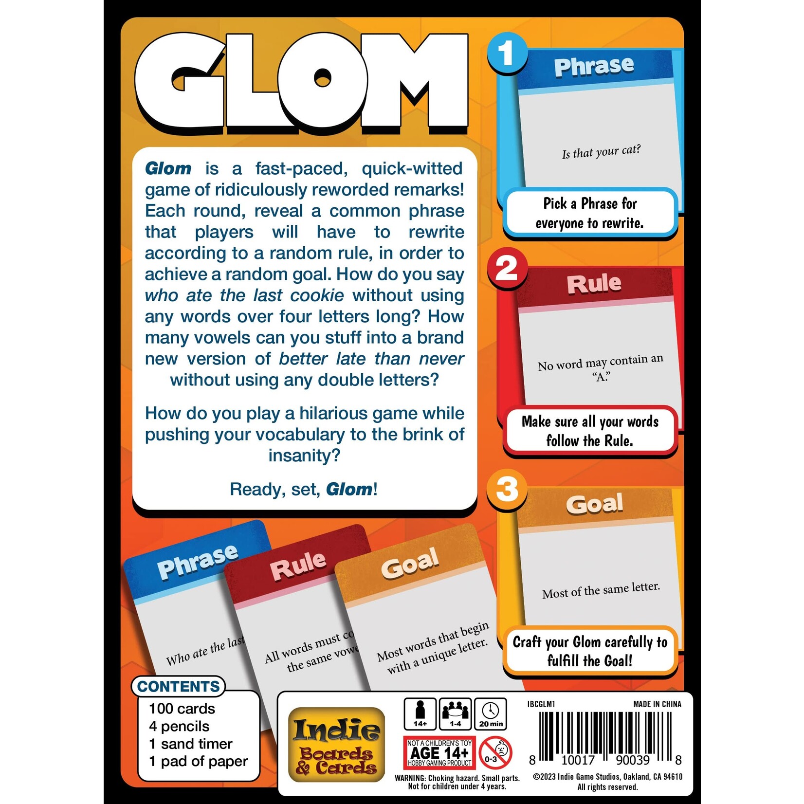 Indie Boards & Cards Glom