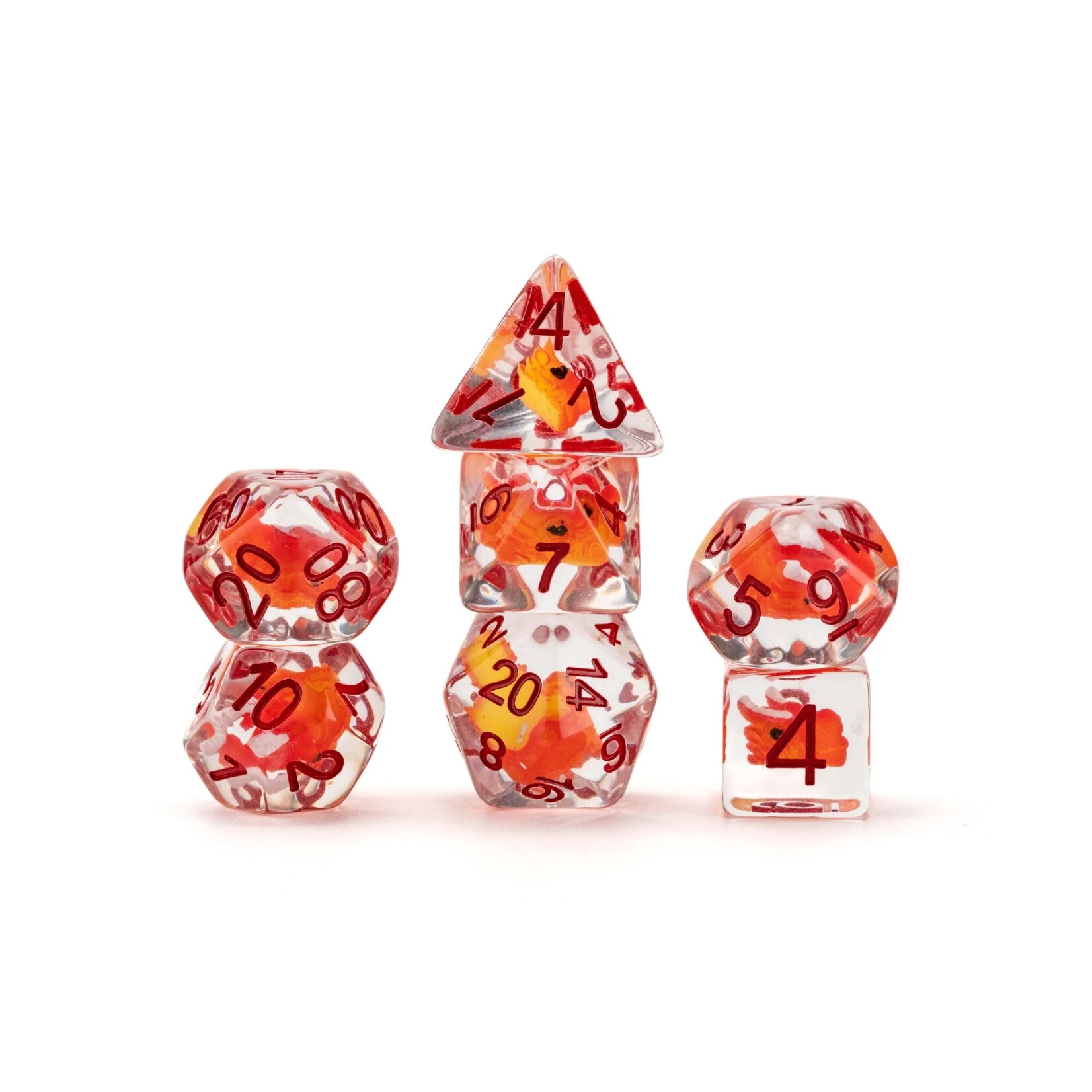 Fanroll by Metallic Dice Games 10934 Dragon Storm Red Dragon Inclusion 7-Set