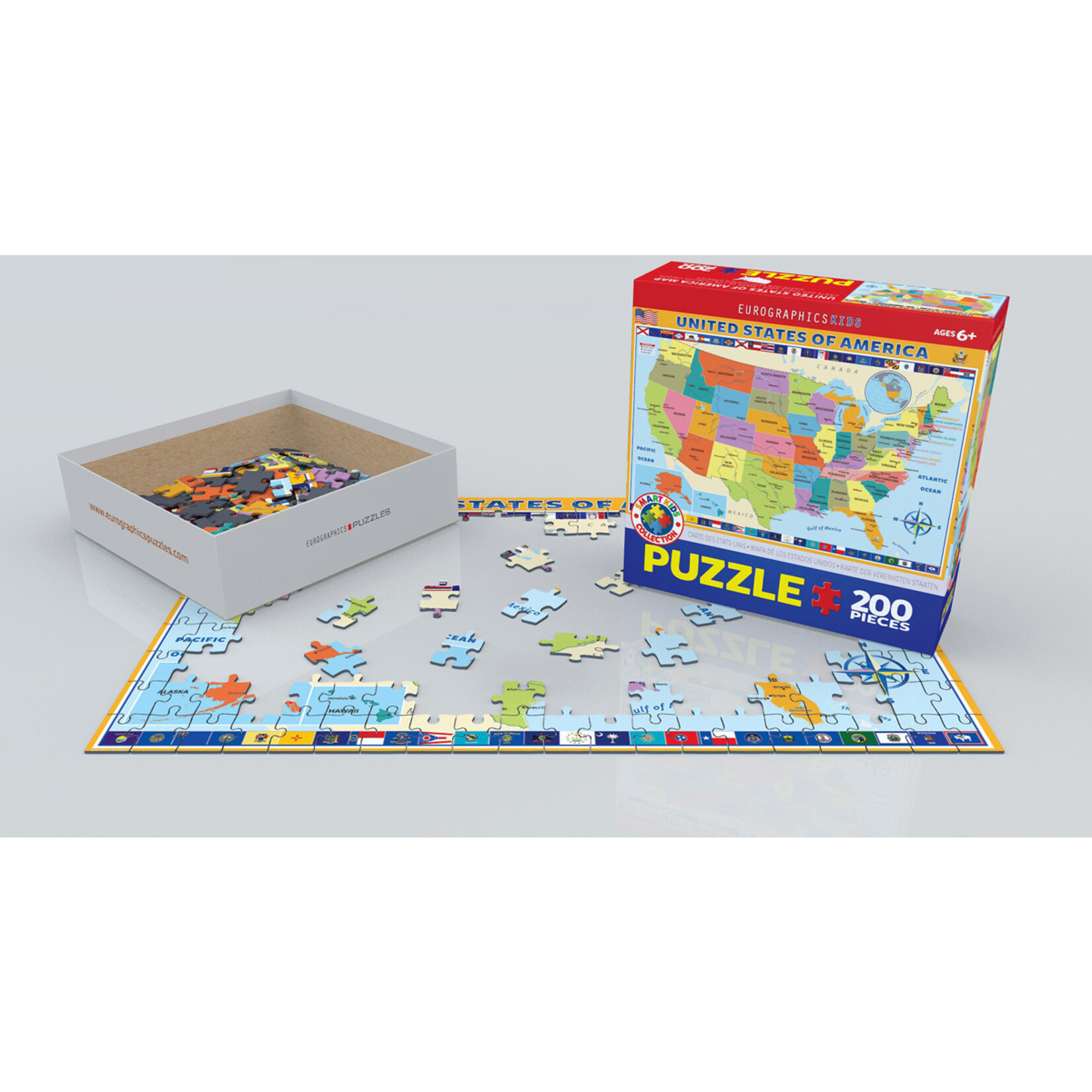 EuroGraphics Puzzles Map of the US 200pc