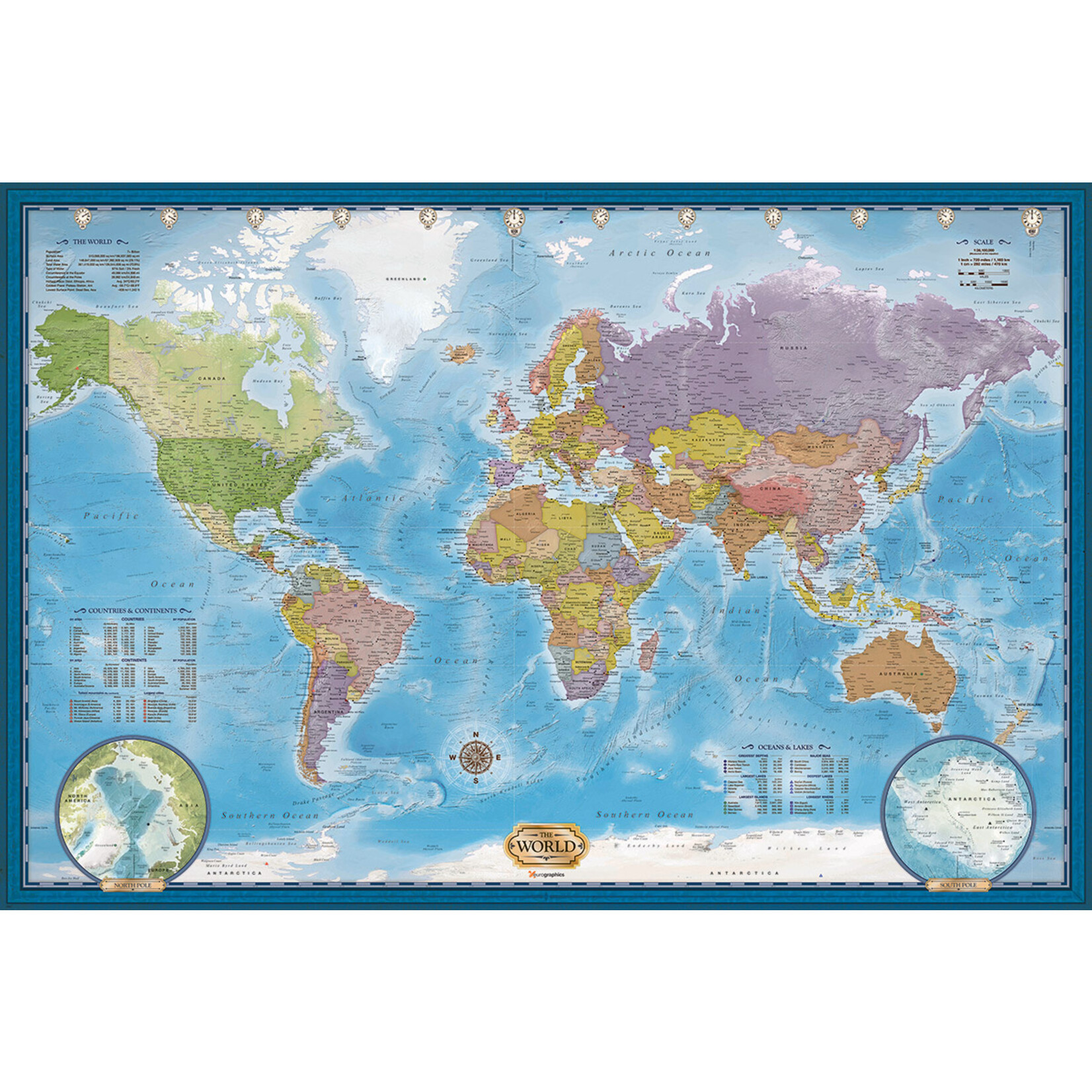 EuroGraphics Puzzles Map of the World 5000pc