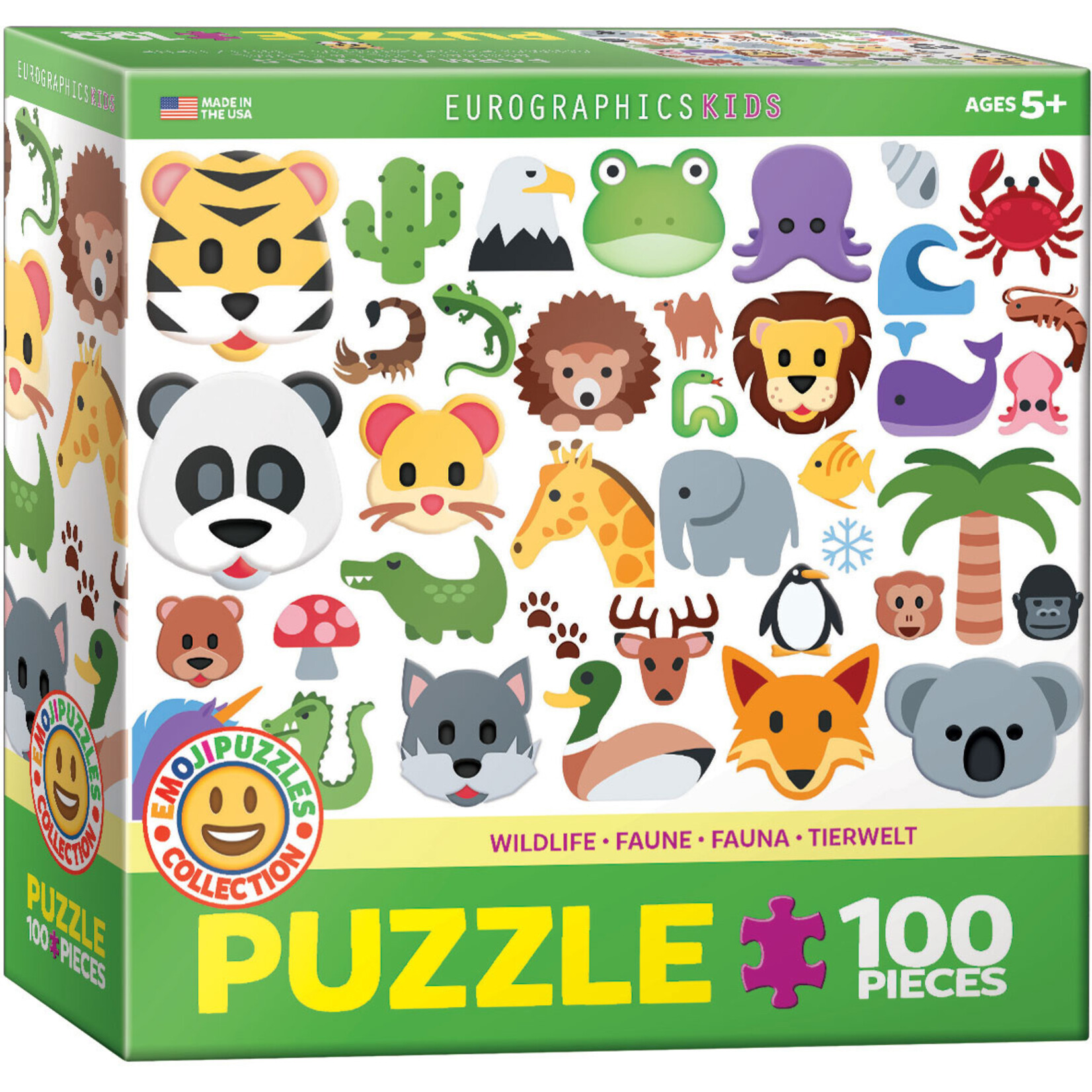 EuroGraphics Puzzles Wild Animals - Emojis 100pc