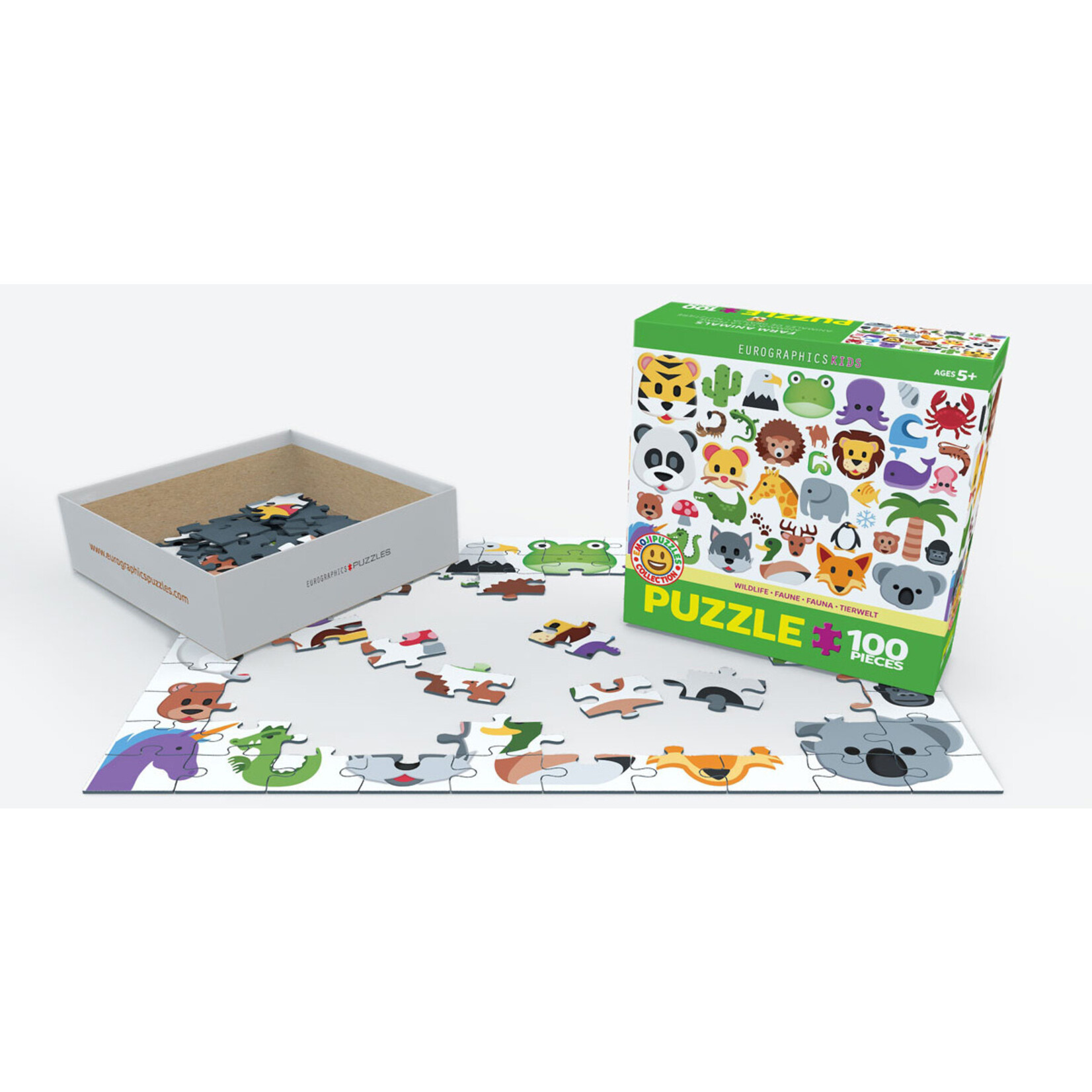 EuroGraphics Puzzles Wild Animals - Emojis 100pc