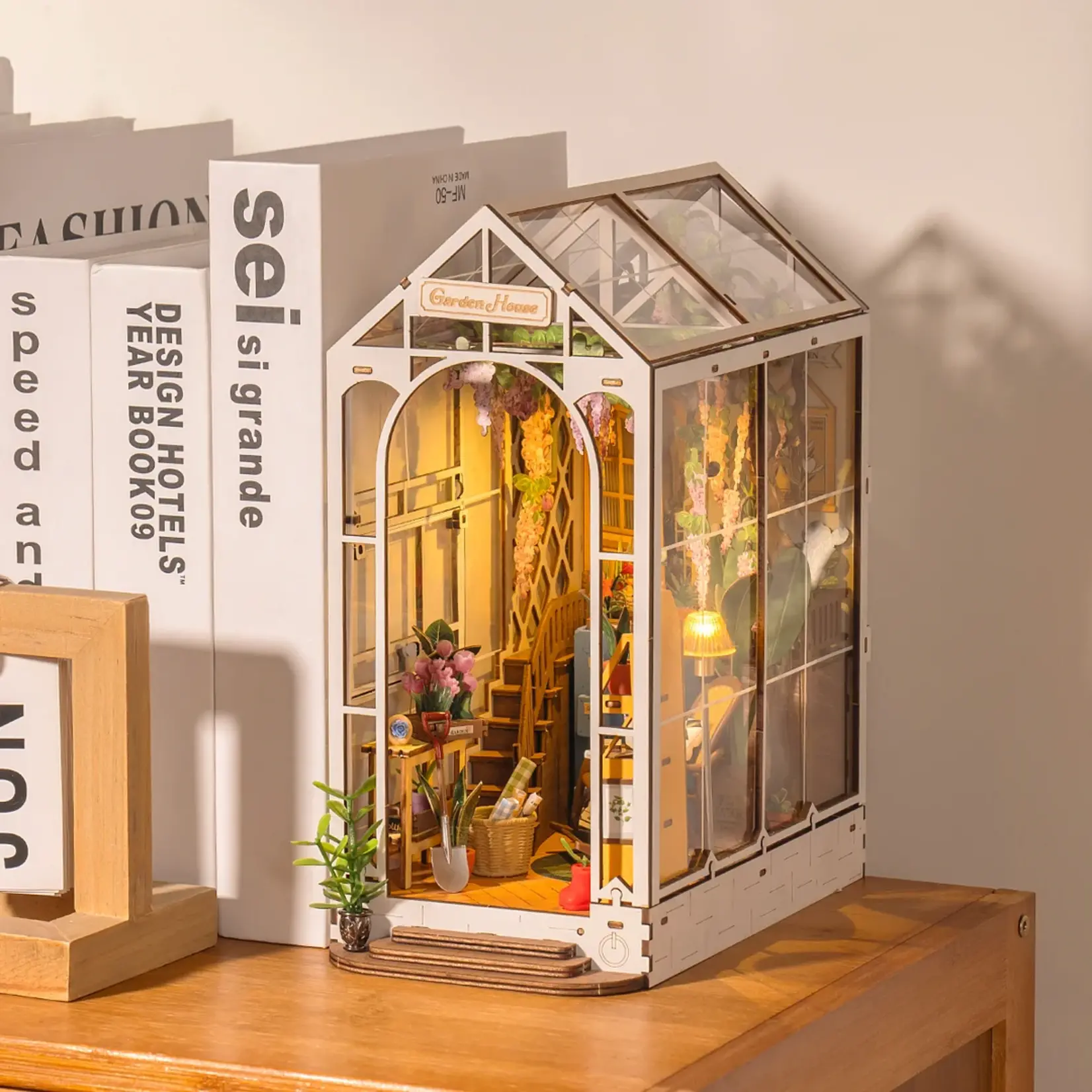 Robotime Garden Flower House Book Nook & Wonderland