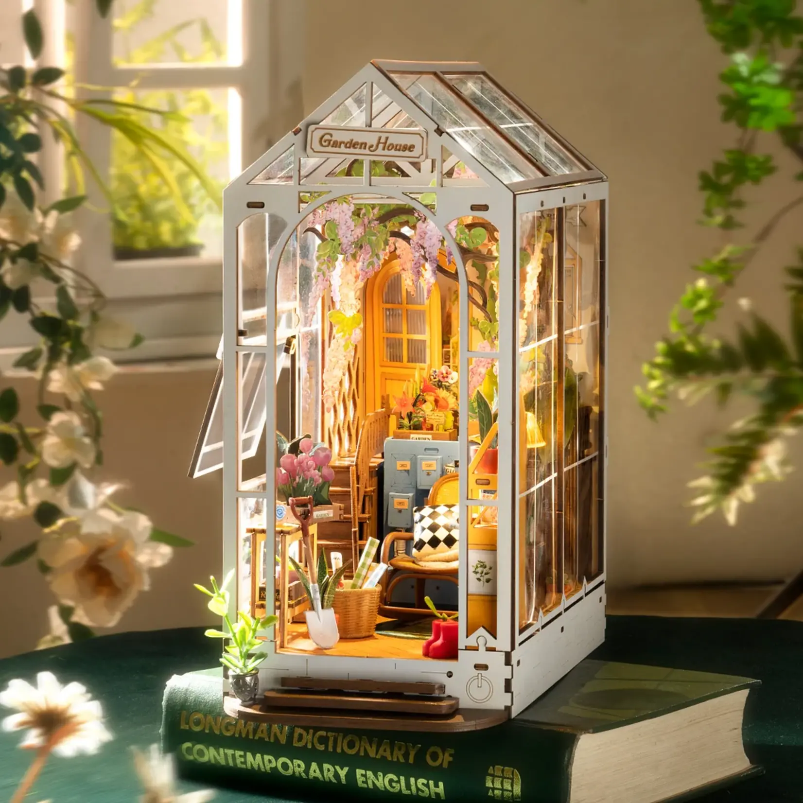 Robotime Garden Flower House Book Nook & Wonderland