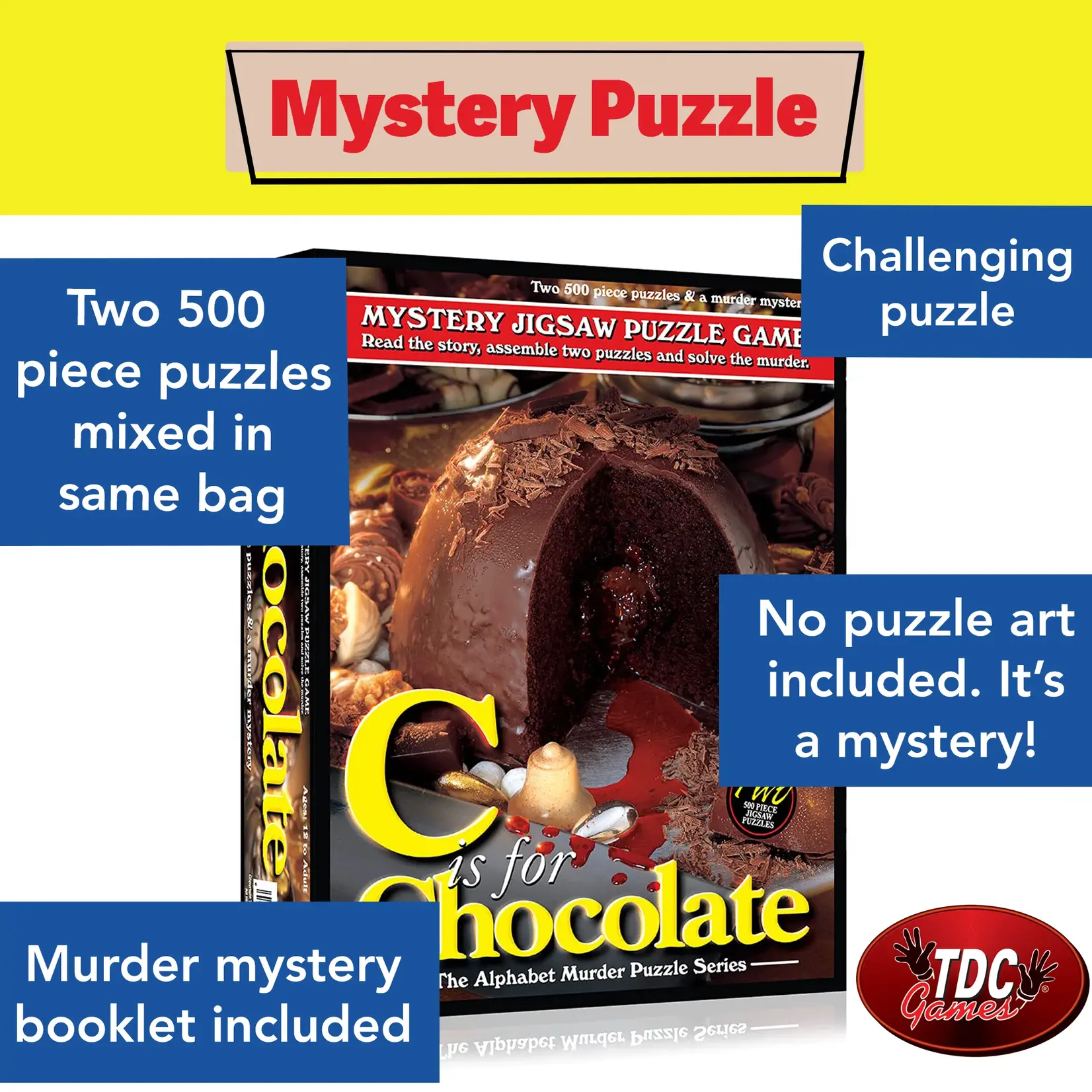 Wood Expressions C is for Chocolate: Mystery Jigsaw Puzzle