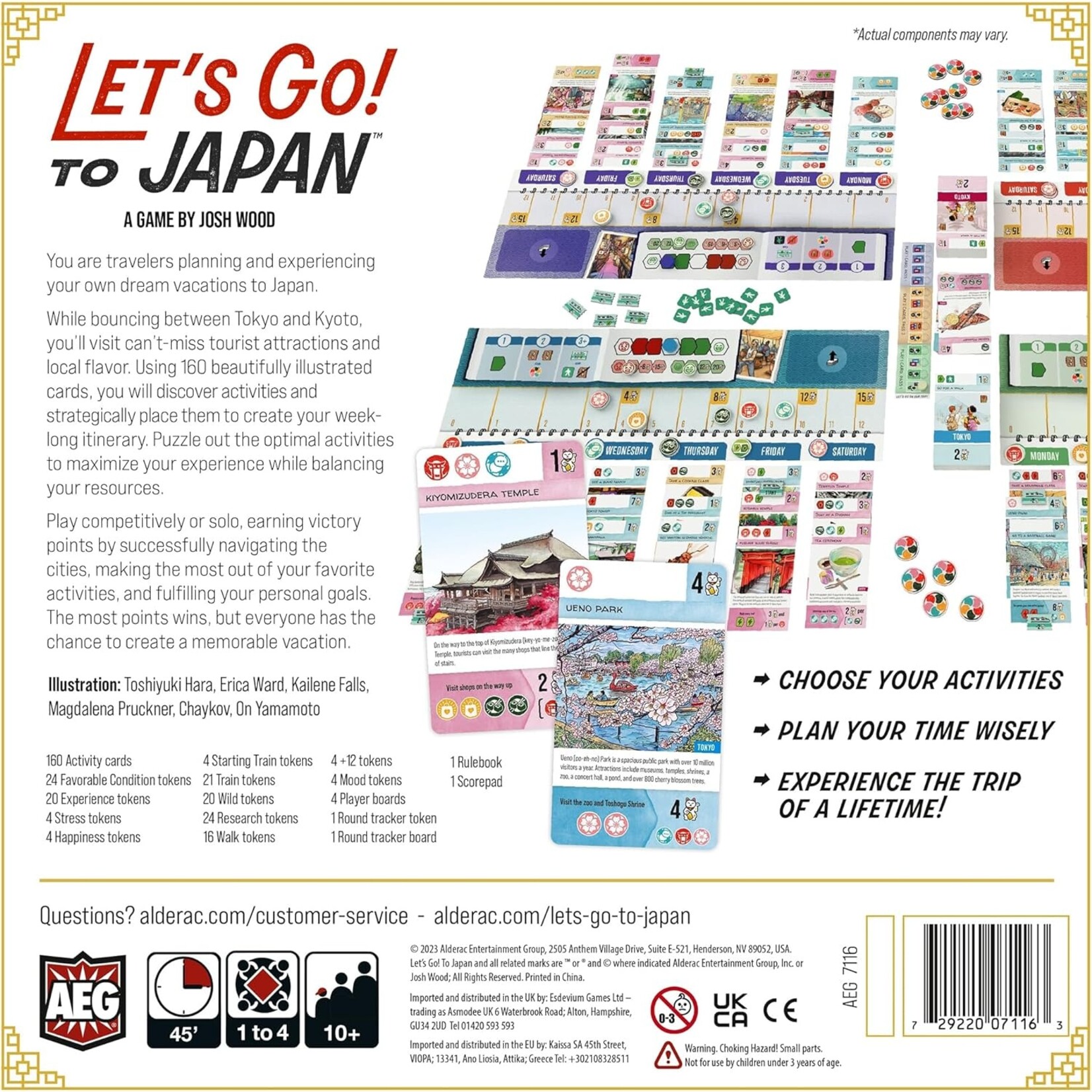Alderac Entertainment Group (AEG) Let's Go! to Japan - plus Best Day Trips in Japan Expansion