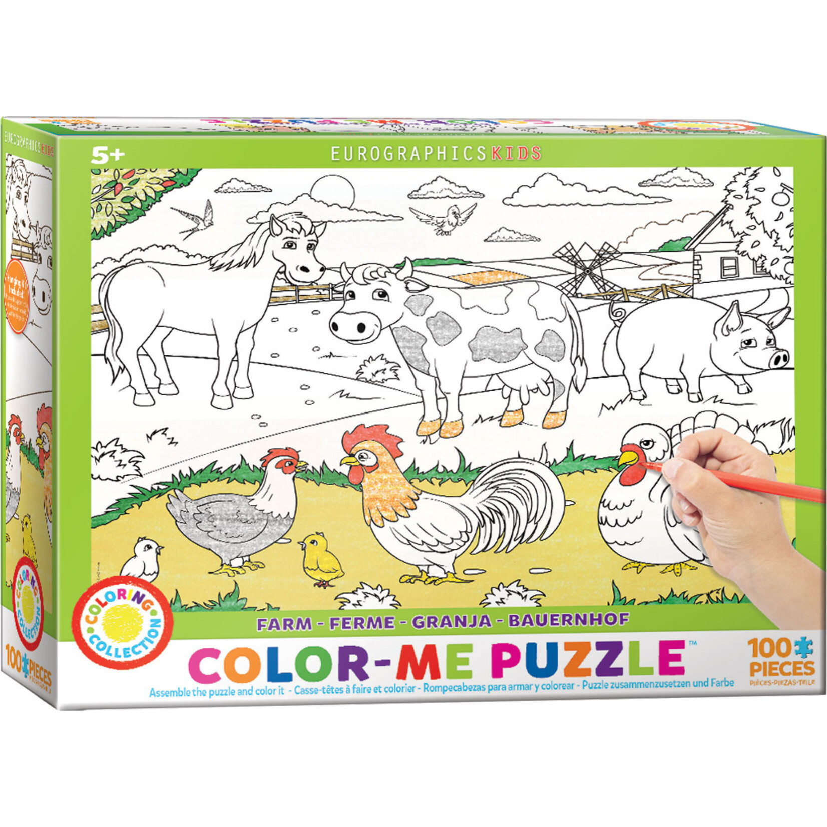 EuroGraphics Puzzles Farm - Color Me Puzzle 100pc