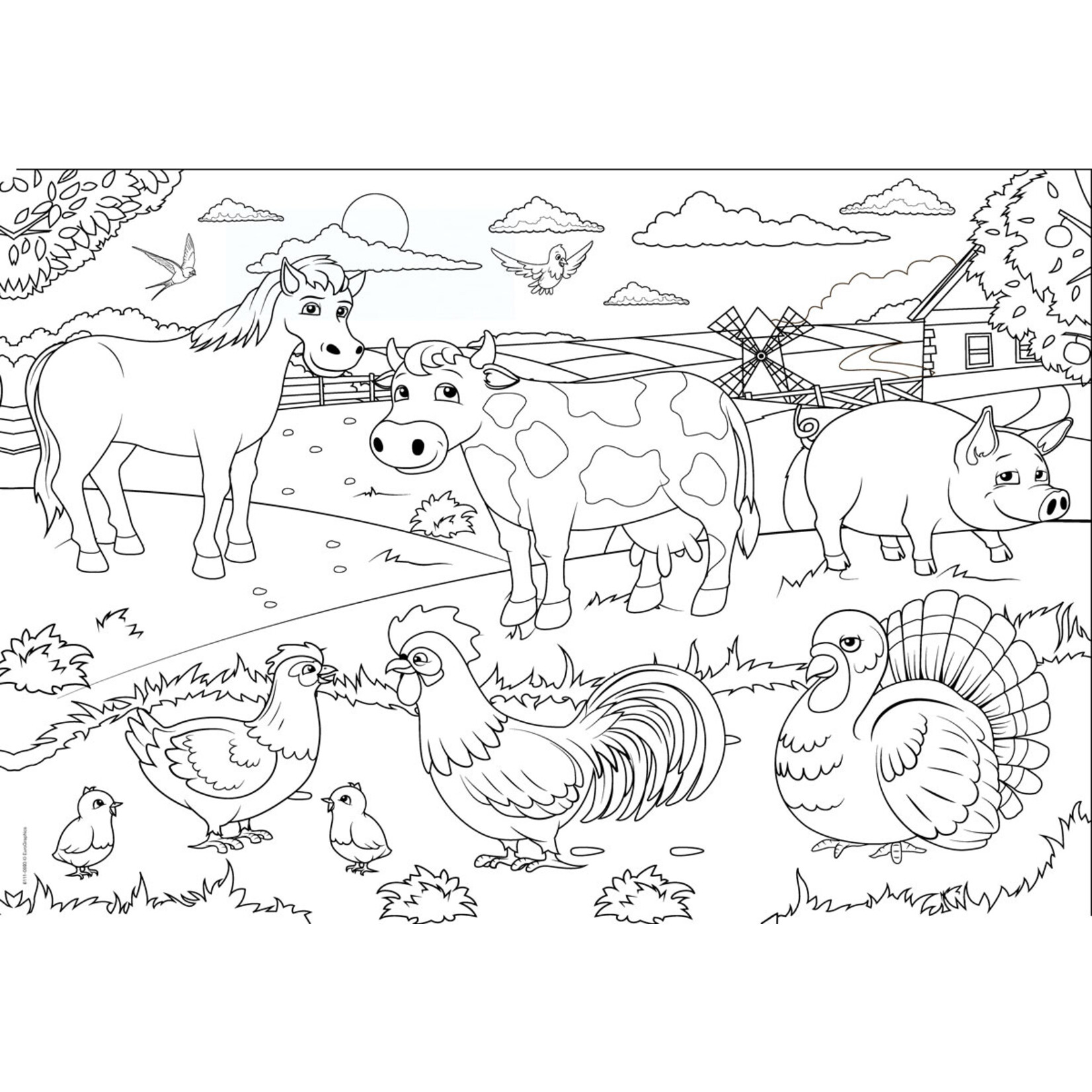 EuroGraphics Puzzles Farm - Color Me Puzzle 100pc