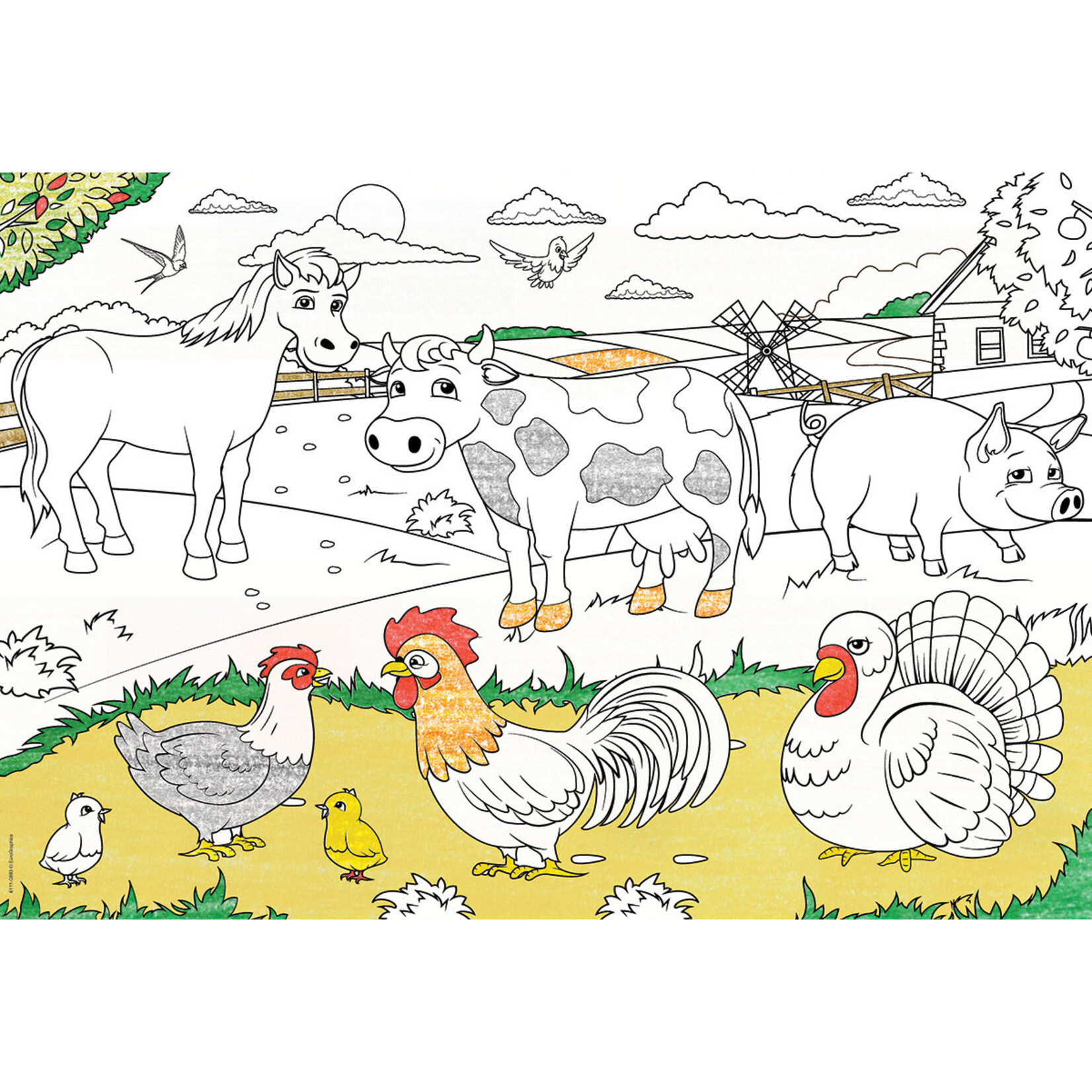 EuroGraphics Puzzles Farm - Color Me Puzzle 100pc