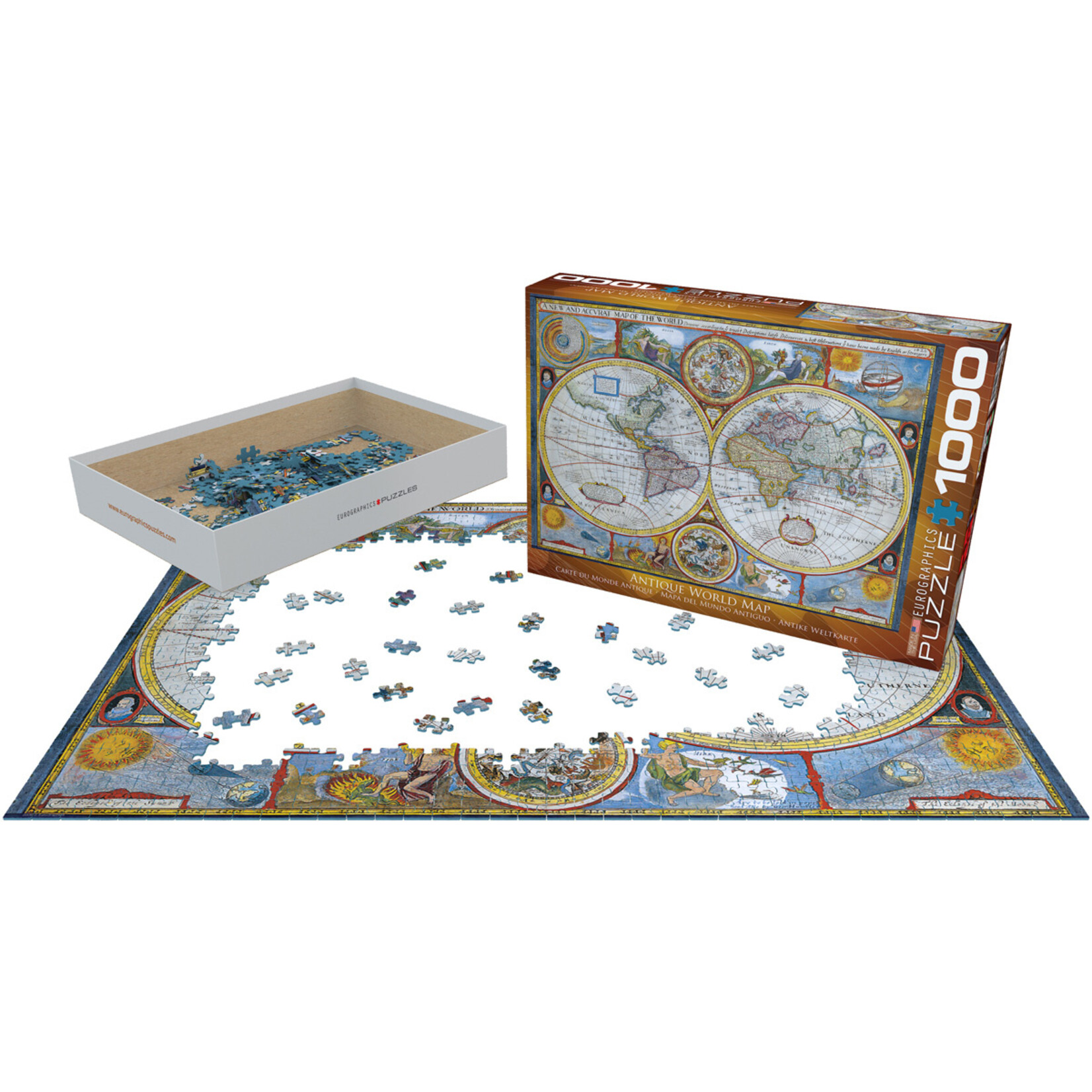 EuroGraphics Puzzles Antique World Map 1000pc