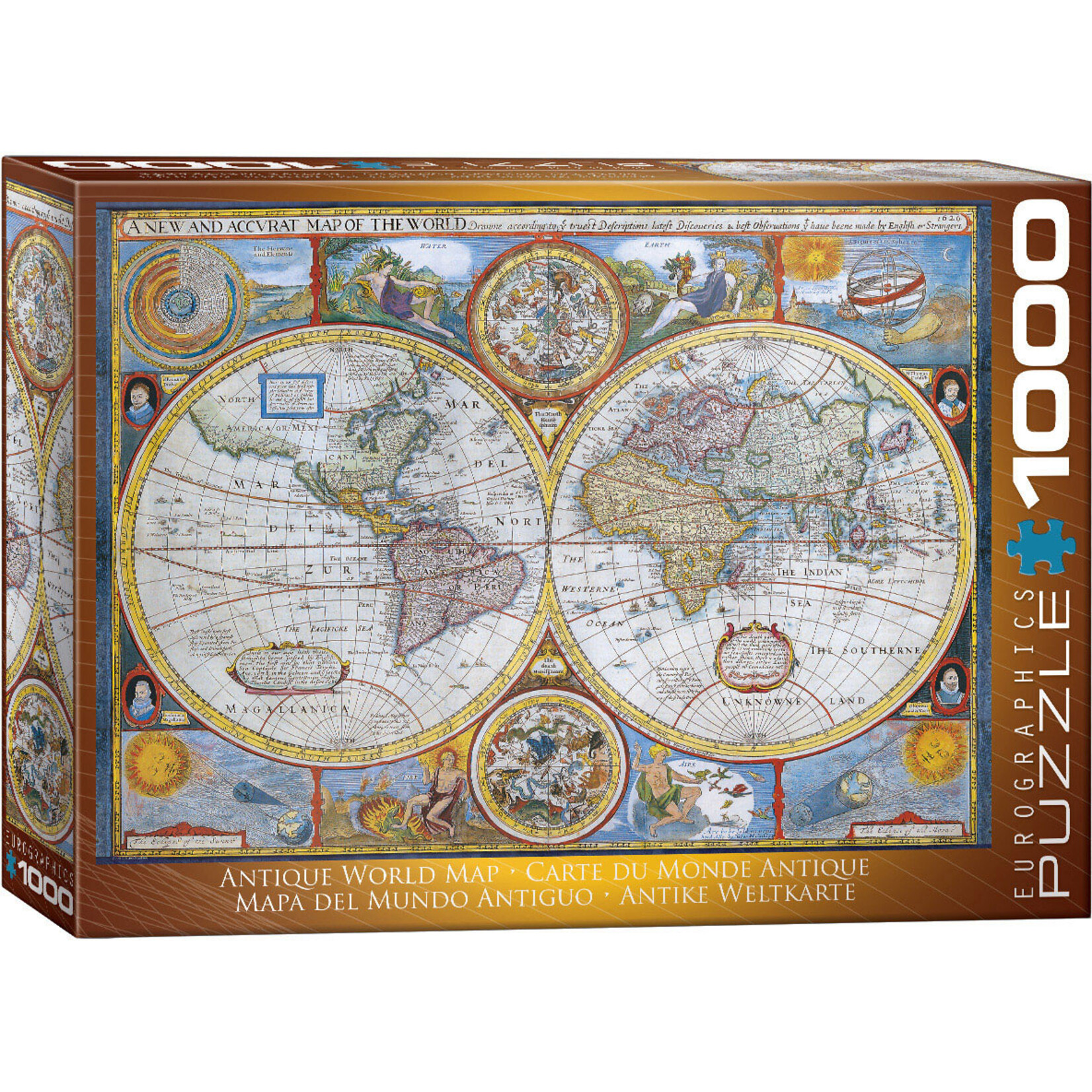 EuroGraphics Puzzles Antique World Map 1000pc