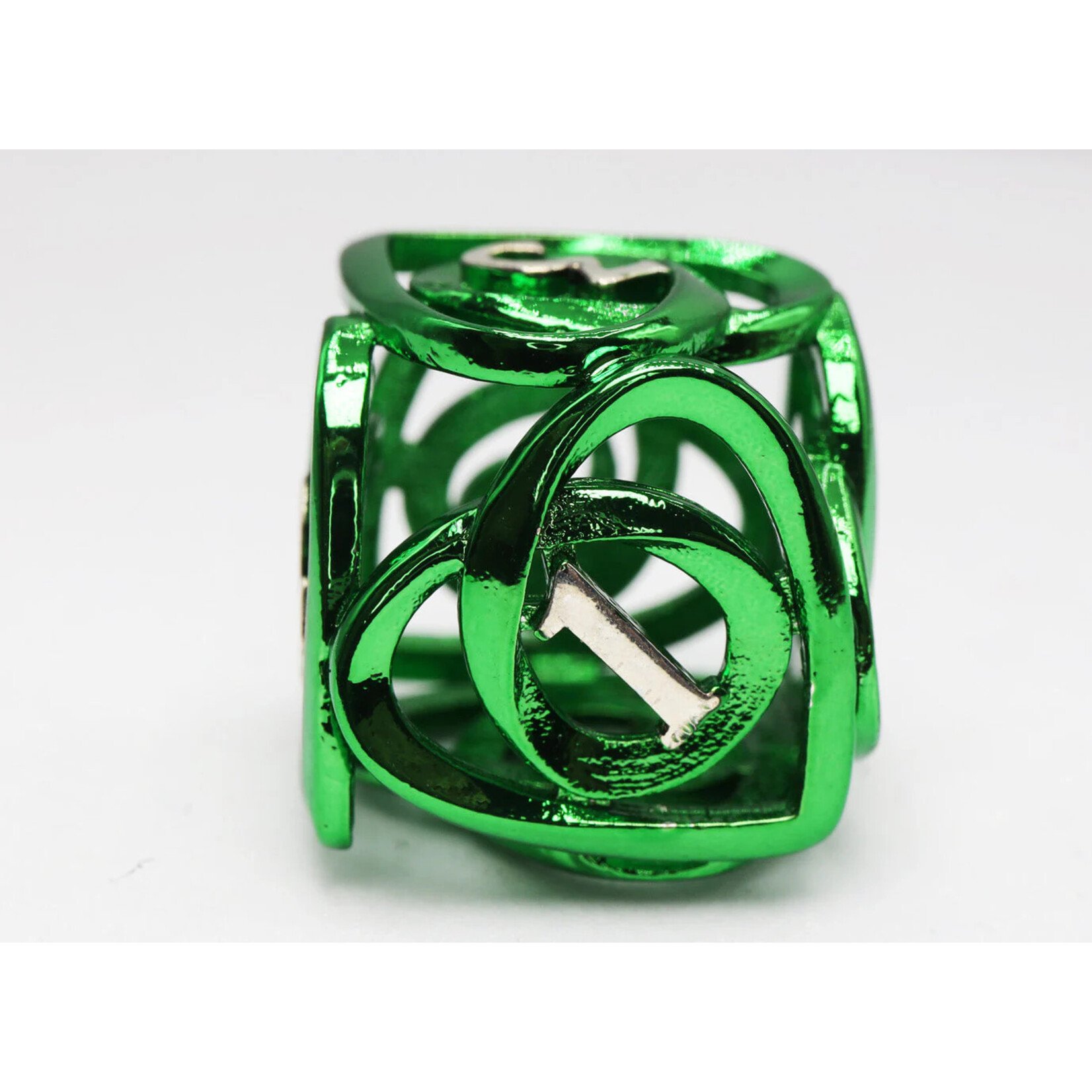 Foam Brain Games Hollow Hearts: Green - Metal RPG Dice Set