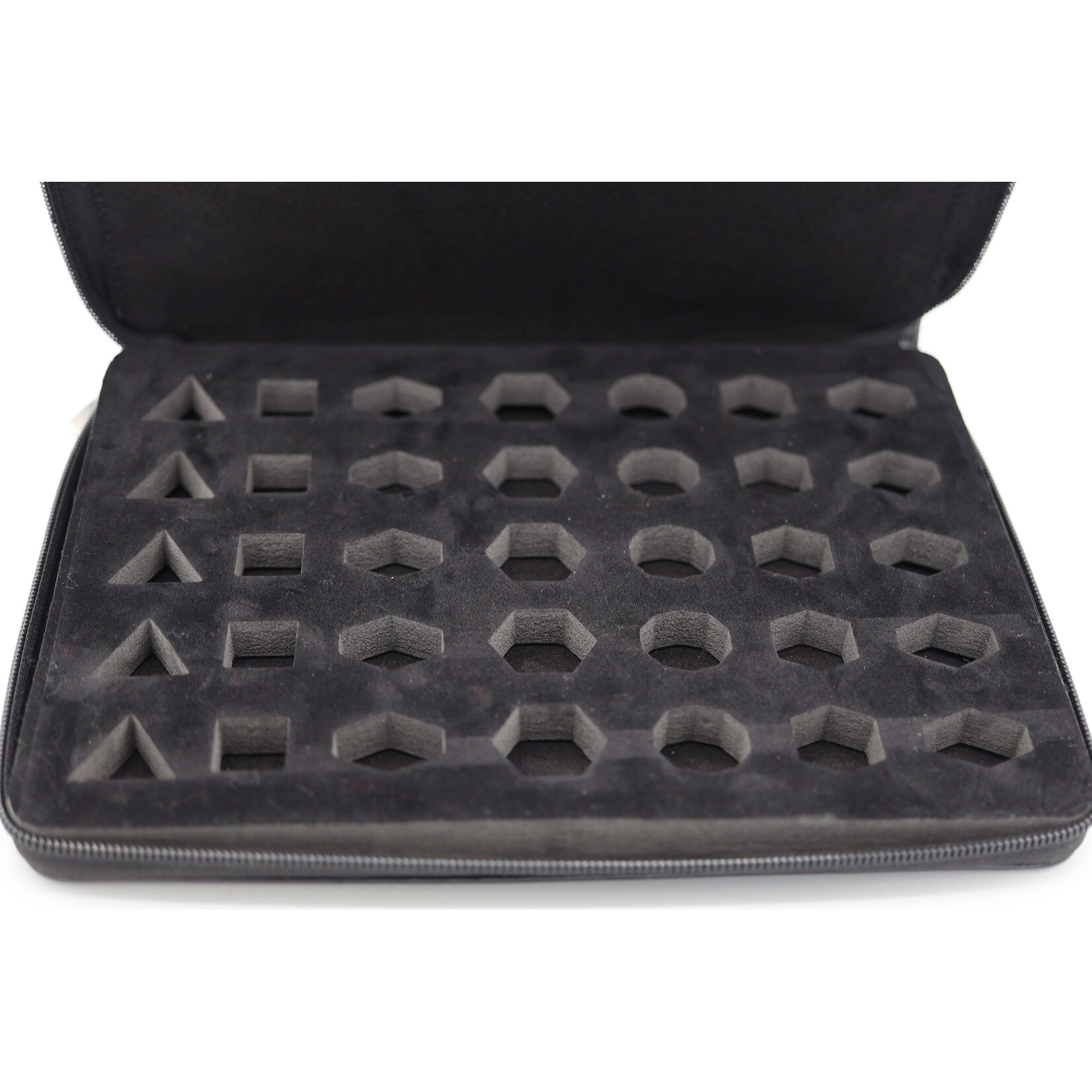 Foam Brain Games Black Leatherette Folio Dice Case